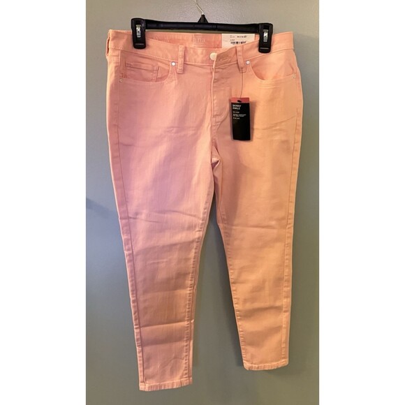 NWT A.n.a Skinny Womens  Size 10  Pink Cotton Stretch Mid Rise Pants - Picture 1 of 7